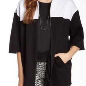 alice + olivia Annie Oversized Colorblock Jacket